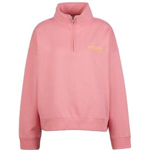 Rip Curl Surf Puff Sweatshirt Met Halve Rits Roze XS Vrouw