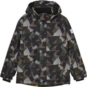 Color Kids Kids Ski Jacket AOP Ski-jas (Kinderen |grijs/zwart |waterdicht)