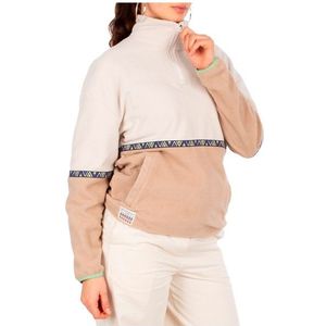 Iriedaily Womens Holina Fleece Troyer Fleecetrui (Dames |wit/beige)