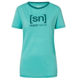 supernatural Womens The Essential Logo Tee Merinoshirt (Dames |turkoois)
