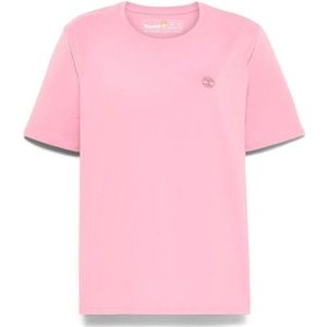 Timberland Womens Short-Sleeve Tee T-shirt (Dames |roze)