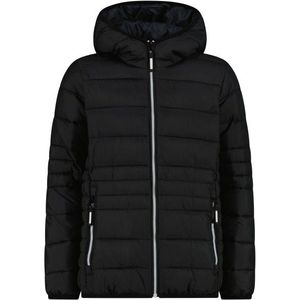 CMP Girls Down Jacket Fix Hood Taffeta Synthetisch jack (Kinderen |zwart)