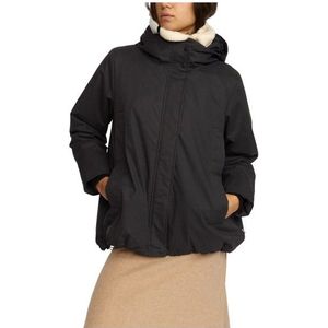 Selfhood Womens Hooded Jacket Lange jas (Dames |zwart |waterdicht)