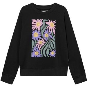 DEDICATED Womens Sweatshirt Ystad Daisy Block Trui (Dames |zwart)