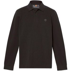 Timberland Millers River L/S Millers River Pique Polo Poloshirt (Heren |zwart)