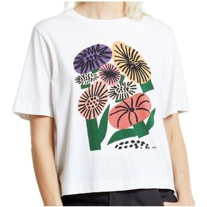 DEDICATED Womens T-Shirt Vadstena Memphis Flowers T-shirt (Dames |wit)
