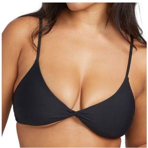 Volcom Womens Simply Seamless V-Neck Bikinitop (Dames |zwart)