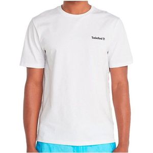 Timberland Small Linear Logo Print Tee T-shirt (Heren |wit)