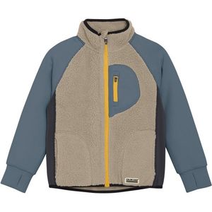 Color Kids Kids Teddy Jacket with Fleece Sleeves Fleecevest (Kinderen |beige/grijs)