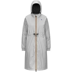 K-Way Womens Le Vrai 40 Delia Warm Lange jas (Dames |grijs |waterdicht)