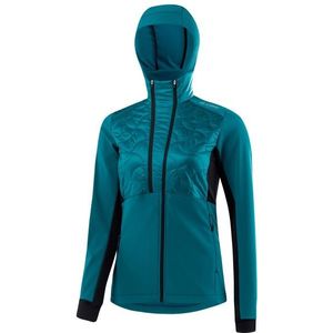 Löffler Womens Hooded Hybridjacket Grace Primaloft60 Langlaufjas (Dames |blauw)