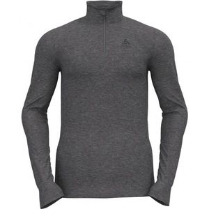 Ondershirt Odlo Men BL Top Turtle Neck LS Half Zip Active Odlo Steel Grey Melange