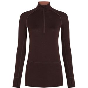 Icebreaker Womens Zoneknit 260 L/S Half Zip Merino-ondergoed (Dames |bruin)