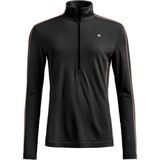 Ortovox - 185 Rock'N'Wool Zip Neck - Merino-ondergoed - Zwart