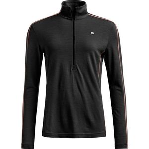 Ortovox - 185 Rock'N'Wool Zip Neck - Merino-ondergoed - Zwart