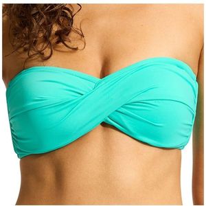 Seafolly Womens Collective Twist Bandeau Bikinitop (Dames |turkoois)