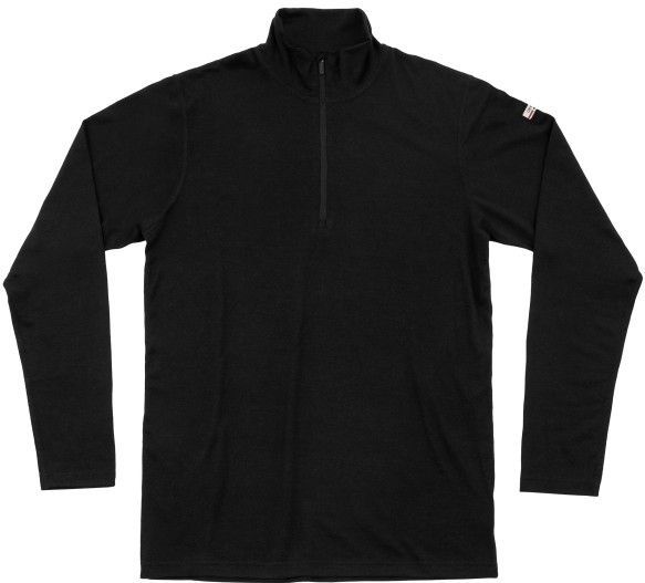 Devold - Breeze Plus Merino 200 Zip Neck - Merino-ondergoed - Zwart