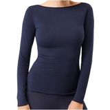 Dames-T-shirt - Mandala Basic - Lange Mouwen - Slank-Fitting - Zachte Katoen-Modal Mix