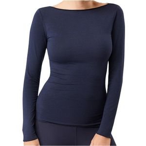 Dames-T-shirt - Mandala Basic - Lange Mouwen - Slank-Fitting - Zachte Katoen-Modal Mix