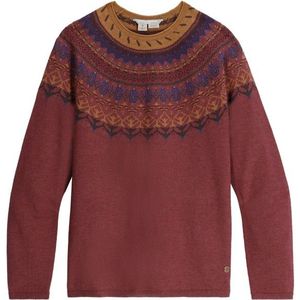 Royal Robbins Womens Westlands Fairisle Crew Merinotrui (Dames |rood)
