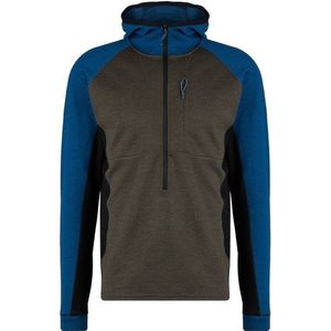 Stoic Merino260 StadjanSt 3/4 Zip w Hood Merinohoodie (Heren |blauw)