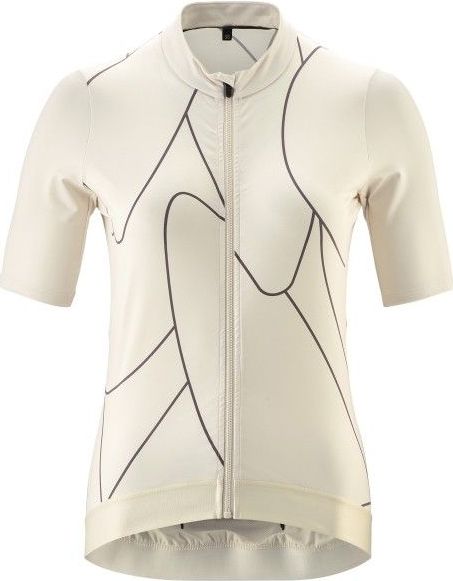 Dames - Fiets Trui - Lichtgrijs - Polyester/Elastaan - Korte Mouwen