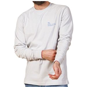 ELSK Statement Globe BP Brushed L/S Longsleeve (Heren |wit)