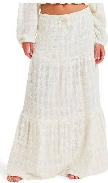 Roxy - Sweetwater Maxi Rok - Wit - 100% Katoen