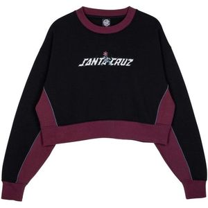 Santa Cruz Womens Flourish Strip Crew Trui (Dames |zwart)