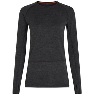 Icebreaker Womens Merino 260 Zoneknit L/S Crewe Merino-ondergoed (Dames |zwart)