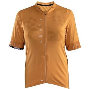 Leatt Womens MTB Endurance 50 Short Sleeve Jersey Fietsshirt (Dames |bruin/oranje)