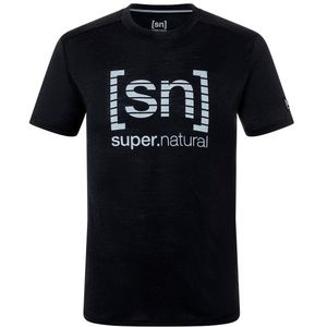 supernatural Grid Logo Tee Merinoshirt (Heren |zwart)