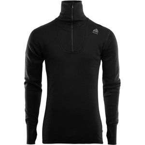 Aclima Doublewool Polo Shirt Zip Merinotrui (Heren |zwart)