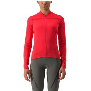 Castelli Womens Anima 4 Long Sleeve Jersey Fietsshirt (Dames |rood)