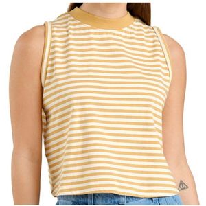 DEDICATED Womens Top Namsos Stripes Top (Dames |beige)