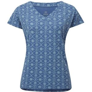 Sherpa Womens Neha V-Neck Tee T-shirt (Dames |blauw)