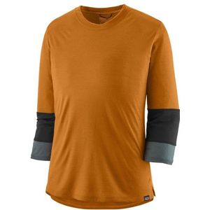 Patagonia Womens Merino 3/4 Sleeve Bike Jersey Merinoshirt (Dames |bruin)