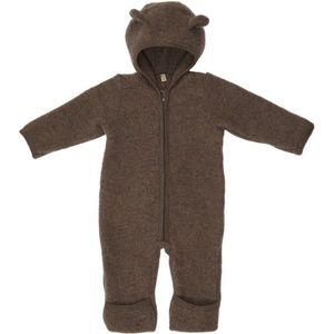 Huttelihut Babys Pram Suit Bear Ears Wool Fleece Overall (Kinderen |bruin)