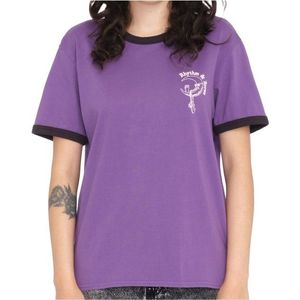 Volcom Womens Truly Ringer Tee T-shirt (Dames |purper)