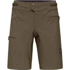 Norrona Womens Fjora Flex1 Light Shorts Fietsbroek (Dames |bruin/olijfgroen)