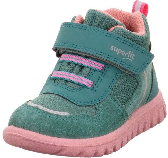 Superfit SPORT7 Mini Gore-Tex sneakers voor jongens en meisjes, groen/roze 7010, 20 EU, Groen Roze 7010, 20 EU