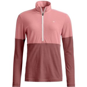 Ortovox Womens 185 RockNWool Zip Neck Merino-ondergoed (Dames |roze)
