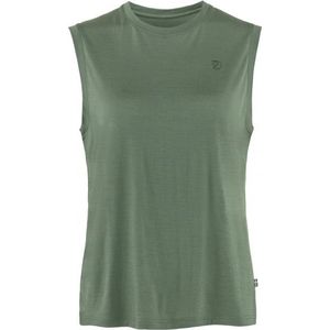 Fjällräven Womens Abisko Wool Tank Top Merinoshirt (Dames |olijfgroen)