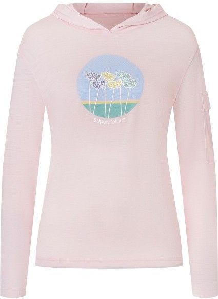 supernatural Womens Tulips Light Print Hoodie Merinohoodie (Dames |roze)