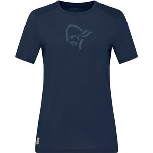 Norrona Womens Femund Equaliser Merino T- Shirt Merinoshirt (Dames |blauw)