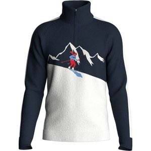 We Norwegians Afterski Sweater Merinotrui (Heren |blauw/wit)
