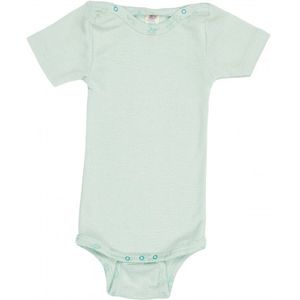 Engel - Baby-Body - Grijs - Merino-ondergoed - Korte Mouwen - Drukknopen aan de Schouder