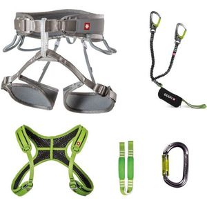 Ocun Via Ferrata Twist+Chest Set Klimset (grijs/groen)