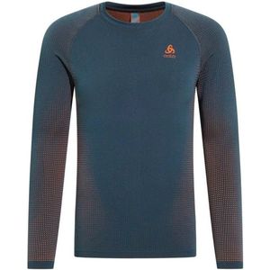 Odlo Base Layer Top Crew Neck L/S Performance Warm Eco Synthetisch ondergoed (Heren |blauw)