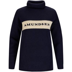 Amundsen Sports Womens Heroes Ski Turtle Neck Wollen trui (Dames |blauw)